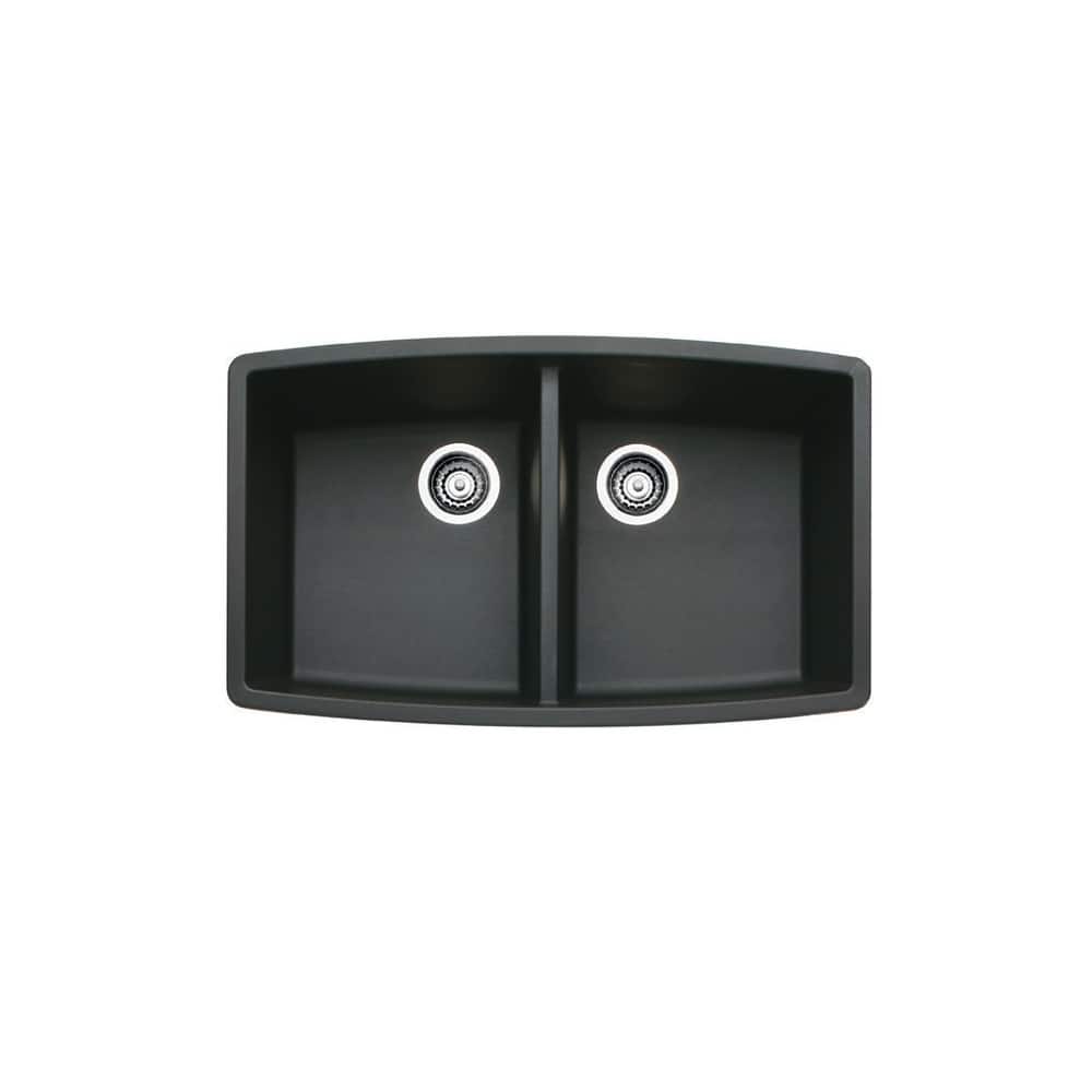 Blanco SILGRANIT Granite Composite Sink Blanco PERFORMA Equal Double Bowl Anthracite