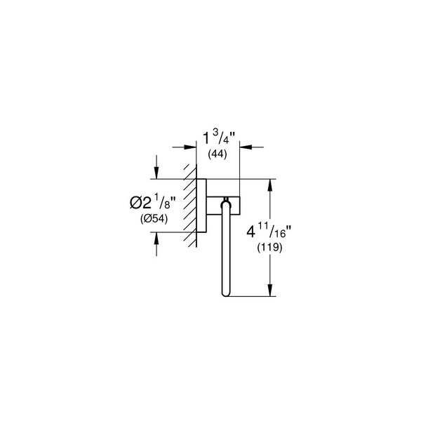 Grohe Toiletrolhouder Essentials - Messing - met Klep - Chroom