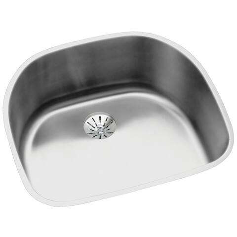 Elkay Lustertone Stainless Steel 23-5/8" x 21-1/4" x 10", Single Bowl Undermount Sink with Perfect Drain