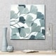 preview thumbnail 1 of 1, Spa Day Gingko Green/ White Floral Gallery Wrapped Canvas Art