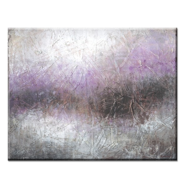 Haze Grey Purple Abstract Gallery Wrapped Canvas Art By Norman Wyatt Home On Sale Overstock 23095106