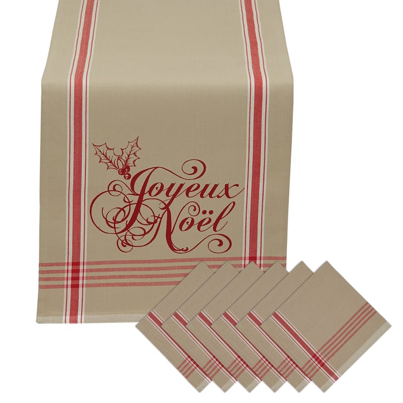 DII Holiday Kitchen Tabletop Set (Includes Napkin Set and Table Runner)