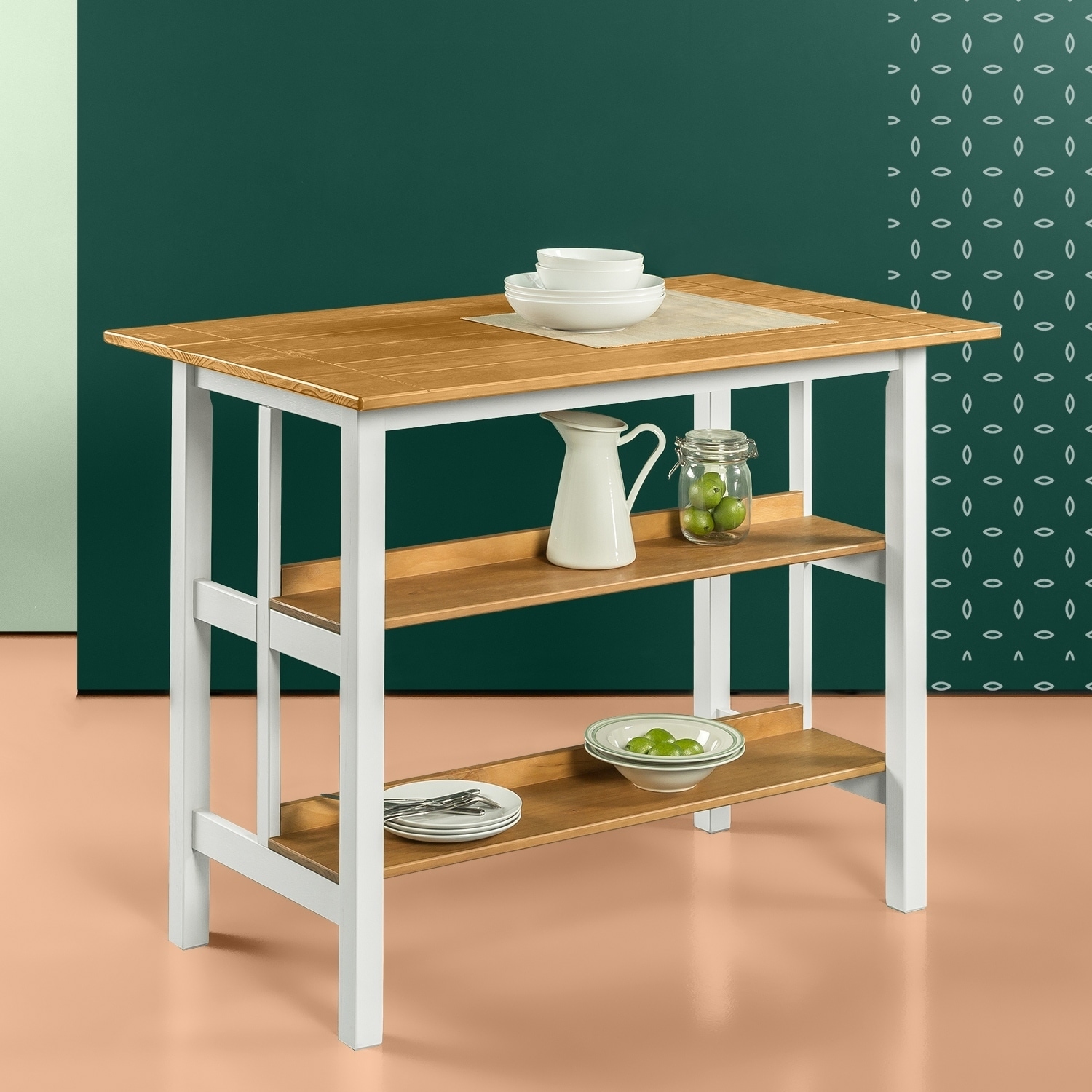 Priage by Zinus FarmHouse Kitchen Island