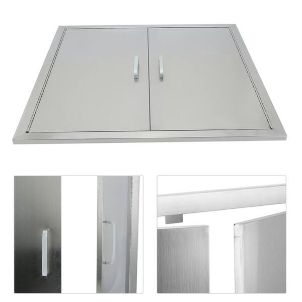 Shop Kitchen Cabinets Stainless Steel Access Door Bbq Walled