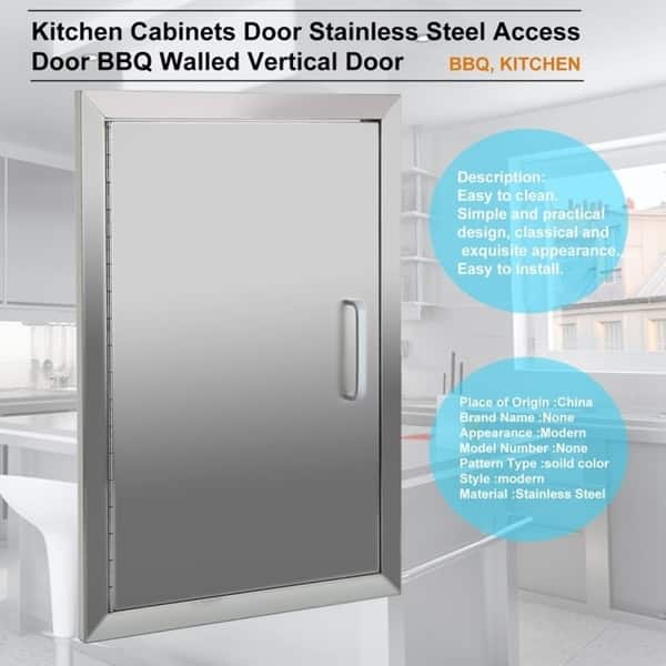 Shop Kitchen Cabinets Stainless Steel Access Door Bbq Walled