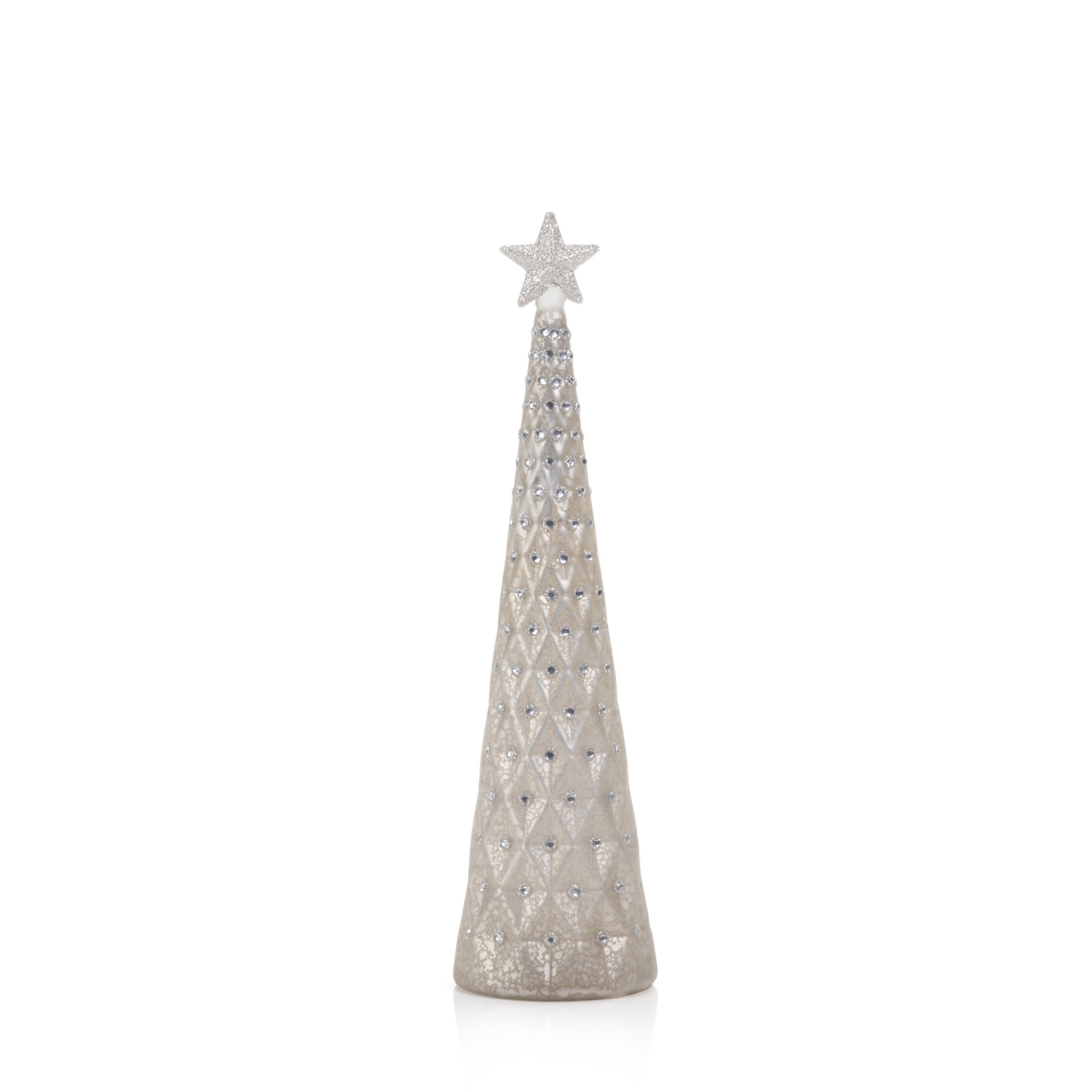 Shop 12 75 Tall Beaded Glass Christmas Tree With Star Topper