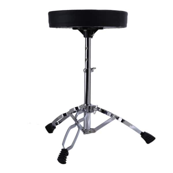 YORKING Durable Folding Music Guitar Keyboard Drum Stool Throne Piano Chair Padded Seat Black