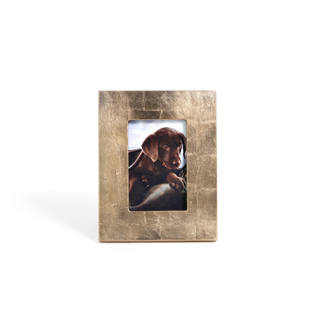 4" x 6" Photo Frame, Gold Finish with Leaf Design