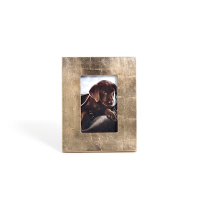 4" x 6" Photo Frame, Gold Finish with Leaf Design