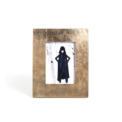 5" x 7" Photo Frame, Gold Finish with Leaf Design