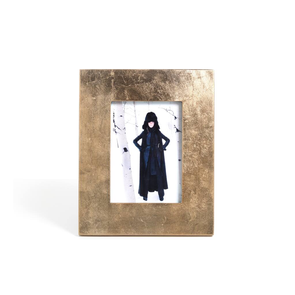 5" x 7" Photo Frame, Gold Finish with Leaf Design