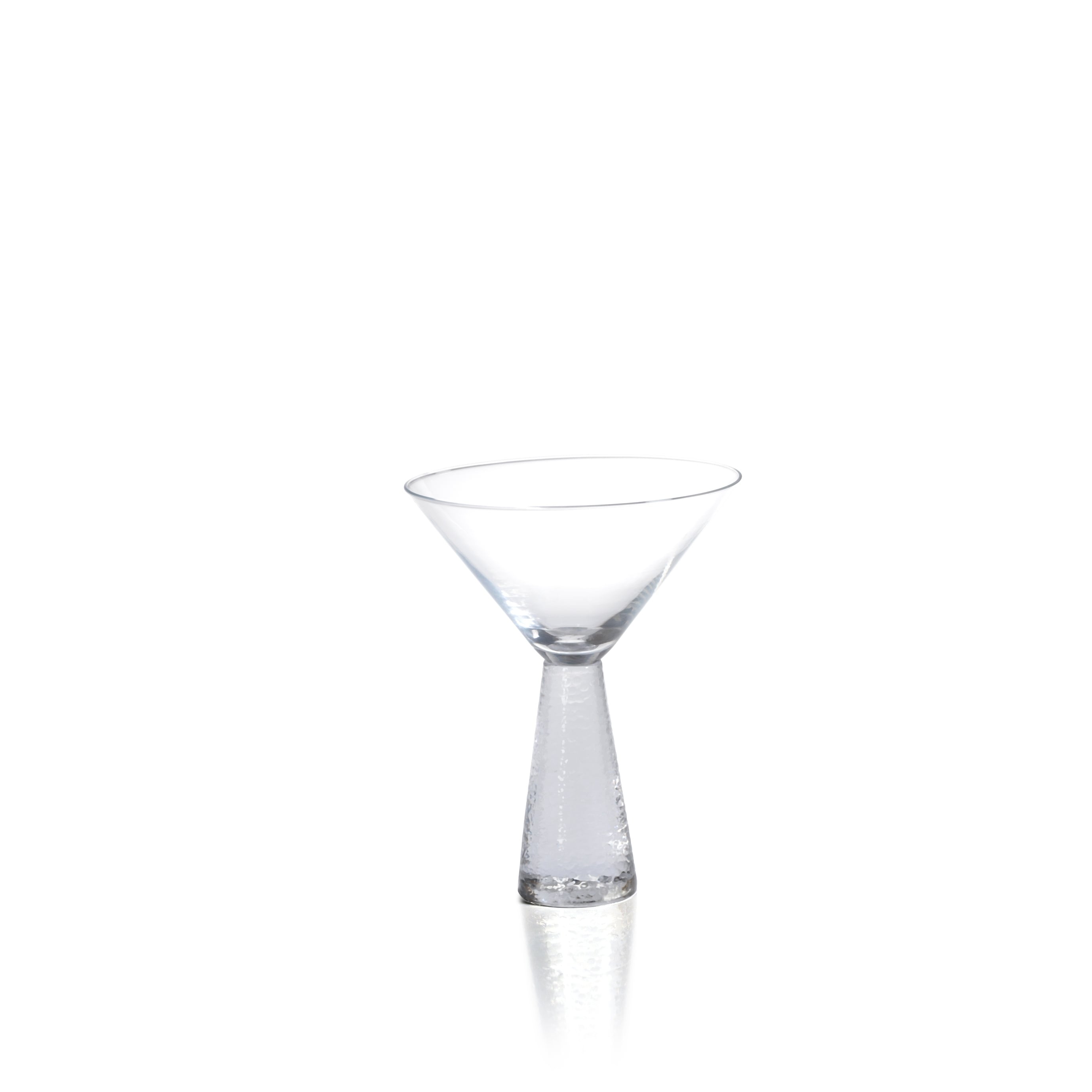 Zodax Kampari Triangular Martini Glasses with Gold Rim Set of 4