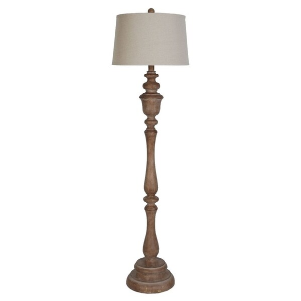 wood effect floor lamp