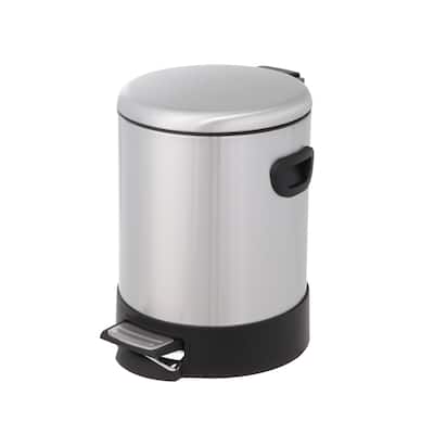 Home Zone Round 1.3-gallon Step Trash Can (VA41314A)