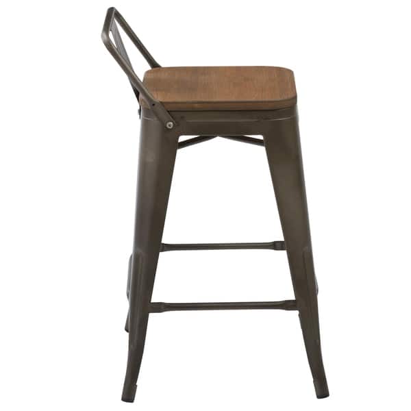 Counter Height Bar Stools Set Of 4 Metal Bar Stools Industrial Metal Stool Patio Furniture 24 Inches Kitchen Counter Stool Indoor//Outdoor Stool Moden Stackable Barstools Restaurant Dining Chairs