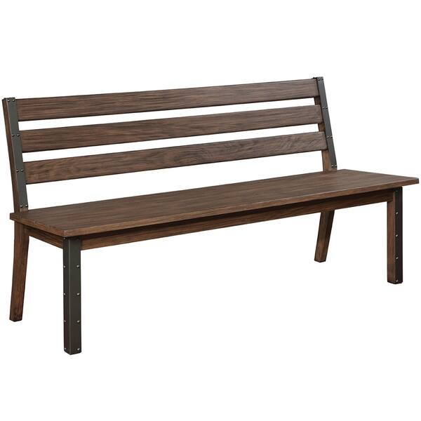Shop Rustic Ladder Back Design Dining Bench With Nailhead Trim