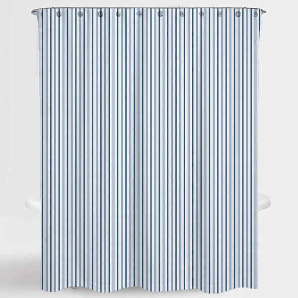 Stripe Blue Two Tone Resa Water Repellent Shower Curtain 72 X72 Stripe Blue Two Tone Resa Water Repellent Shower Curtain 72 X72 Free 12