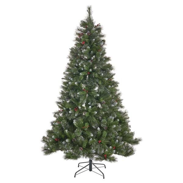 Shop Charity Christmas Tree 4 5 By 36 Pre Lit Hinged Mixed Spruce Glitter Branches White Led By Christopher Knight Home Overstock 23113924