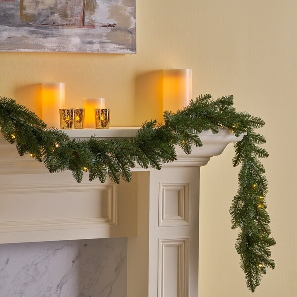 henosis christmas garland 9 pre lit norway spruce battery operated includes - Battery Operated Christmas Garland henosis christmas garland 9 pre lit norway spruce battery operated includes - Battery Operated Christmas Garland