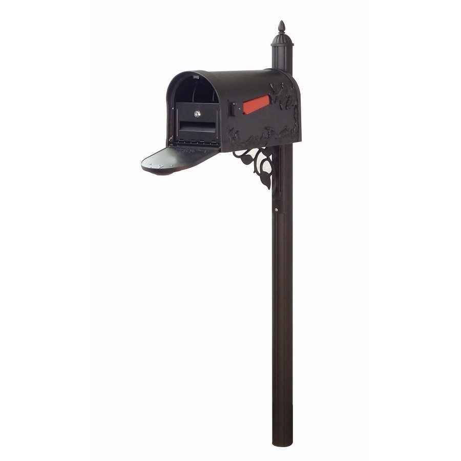 Special Lite Products Hummingbird Curbside Mailbox with Locking Insert and  Albion Mailbox Post