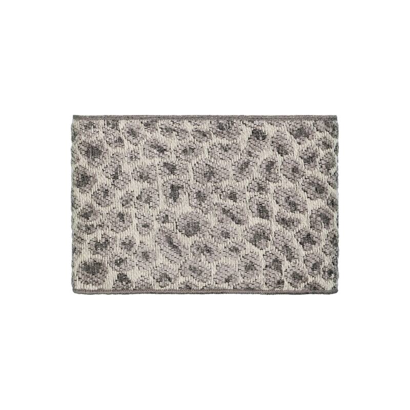 Authentic Hotel and Spa Turkish Cotton Cheetah Jacquard Trim White 2-piece Hand Towel Set