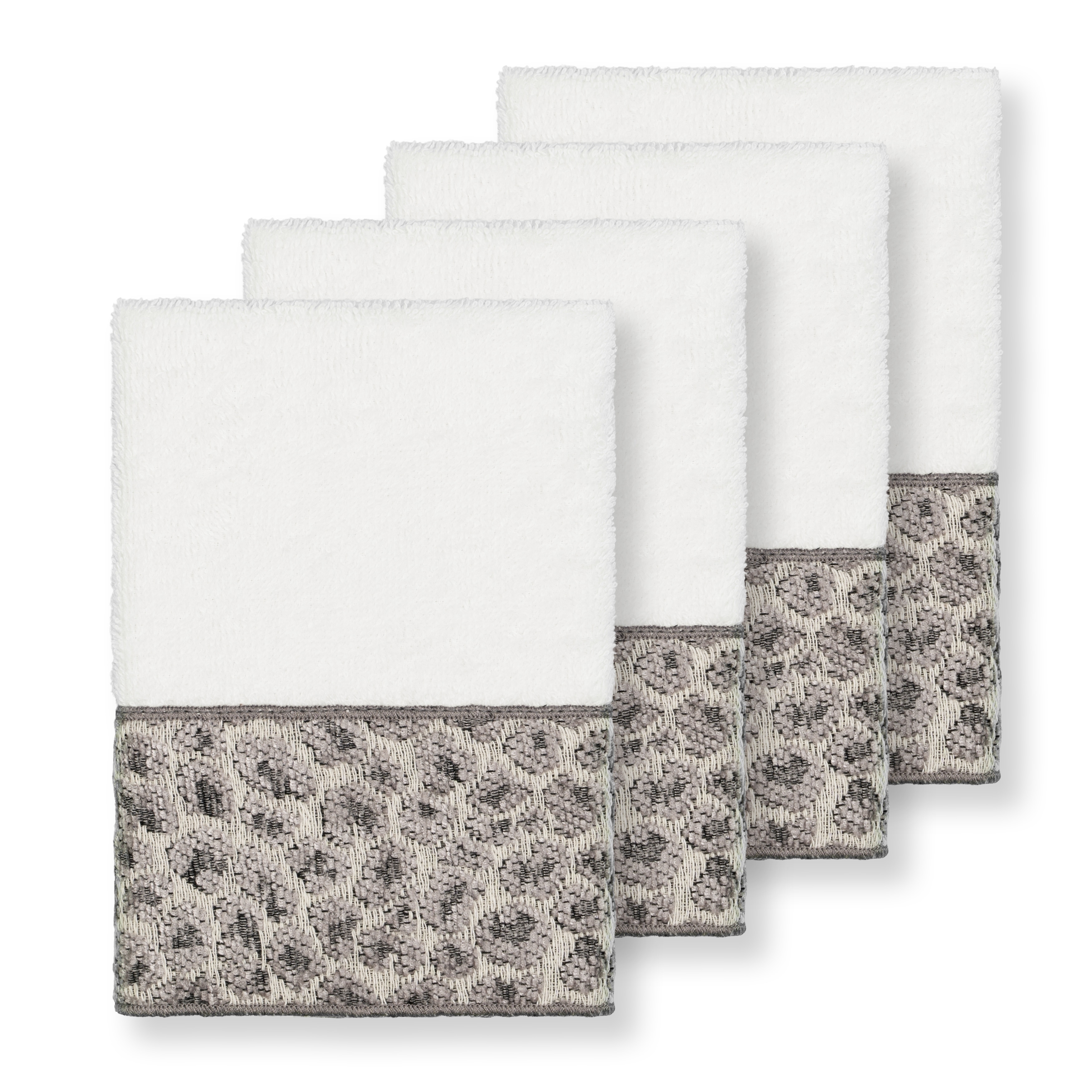 Hotel Style Luxury Hand Towels & Washcloths 4 Pack White wash cloths