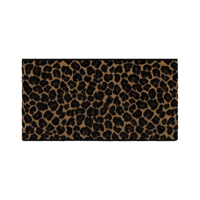 Authentic Hotel and Spa Turkish Cotton Cheetah Jacquard Trim Latte Brown 4-piece Bath Towel Set