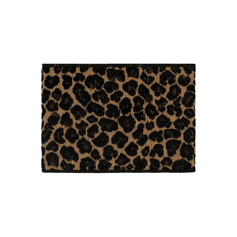 Authentic Hotel and Spa Turkish Cotton Cheetah Jacquard Trim Latte Brown 4-piece Hand Towel Set