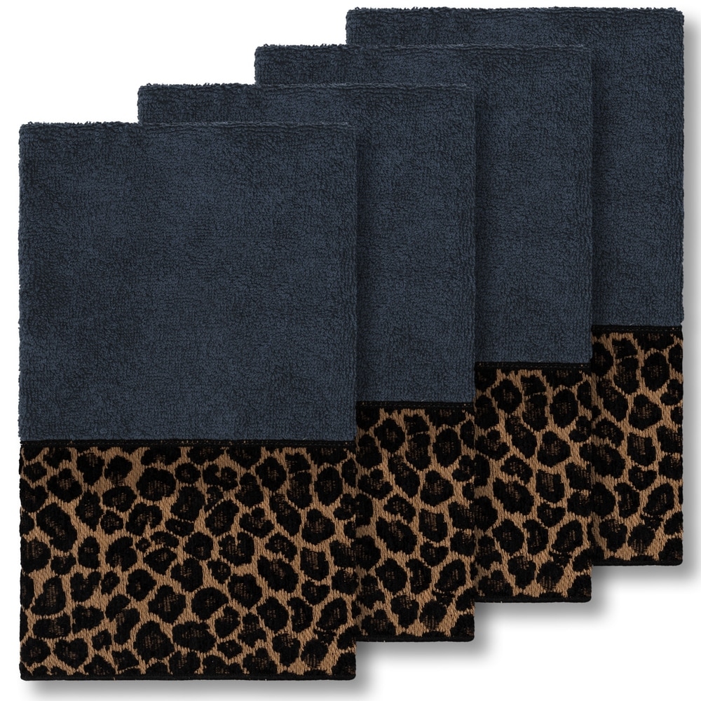  COTTON CRAFT Hand Towels - Set of 4 Animal Print