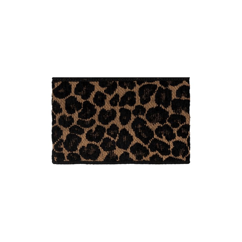 Authentic Hotel and Spa Turkish Cotton Cheetah Jacquard Trim Midnight Blue 2-piece Washcloth Set