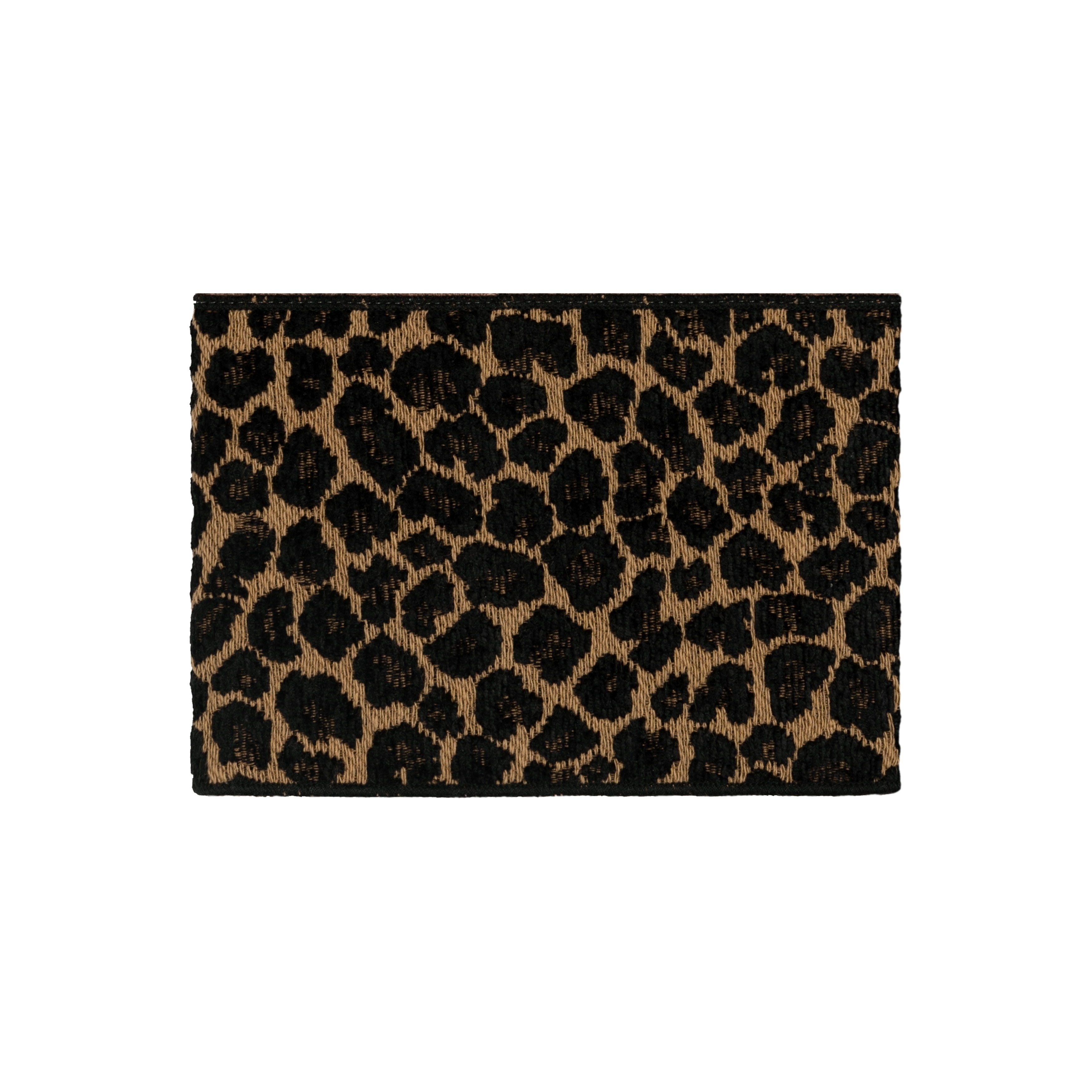 Authentic Hotel and Spa Turkish Cotton Cheetah Jacquard Trim Latte Brown 4-piece Towel Set