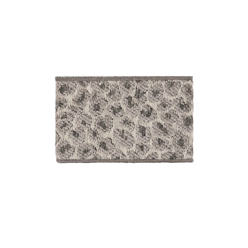 Authentic Hotel and Spa Turkish Cotton Cheetah Jacquard Trim Light Grey 4-piece Washcloth Set