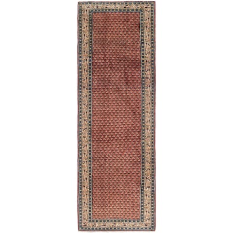 Hand Knotted Botemir Semi Antique Wool Runner Rug - 3' 3 x 10' 3