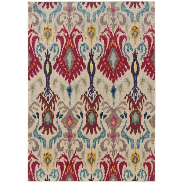 Rectangle Rug/ Kaleidoscope 5 Ft. 3 In. X 7 Ft. 6 In./ Casual/ Abstract - 5'3" x 7'6"