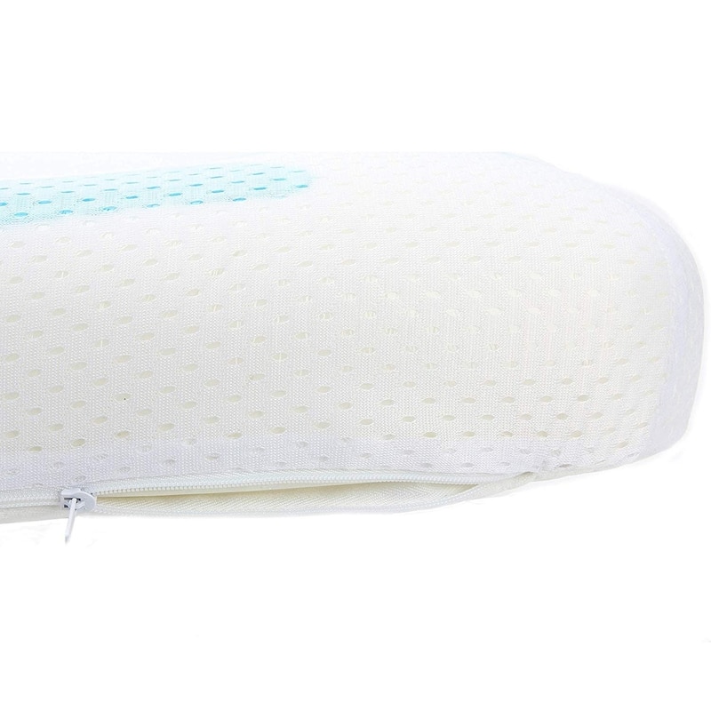 Cheer Collection Memory Foam Ventilated Pillow - White