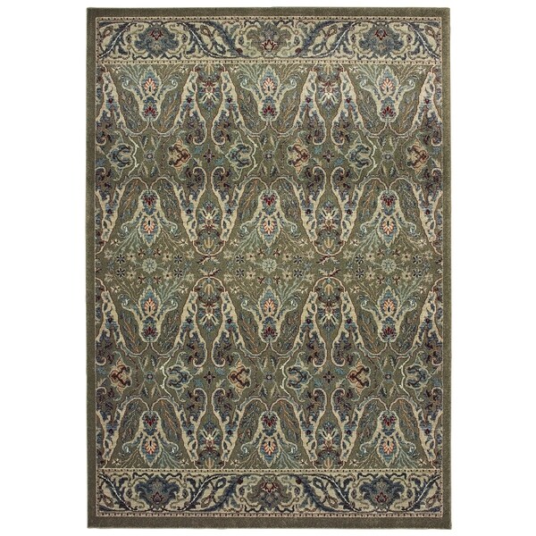Rectangle Rug/ Raleigh 5 Ft. 3 In. X 7 Ft. 6 In./ Casual/ Floral - 5'3" x 7'6"