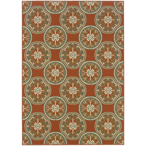 Rectangle Rug/ Montego 5 Ft. 3 In. X 7 Ft. 6 In./ Outdoor/ Floral - 5'3" x 7'6"