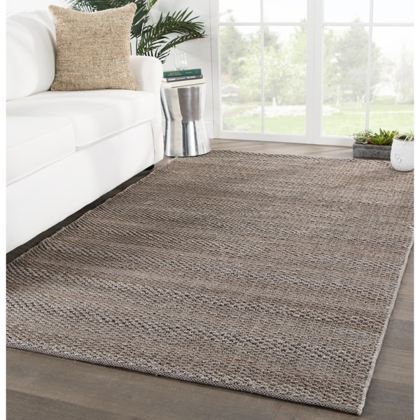 Shop Adlai Natural Stripe Taupe/ Black Area Rug 8'10" x 12' On Sale Free Shipping Today