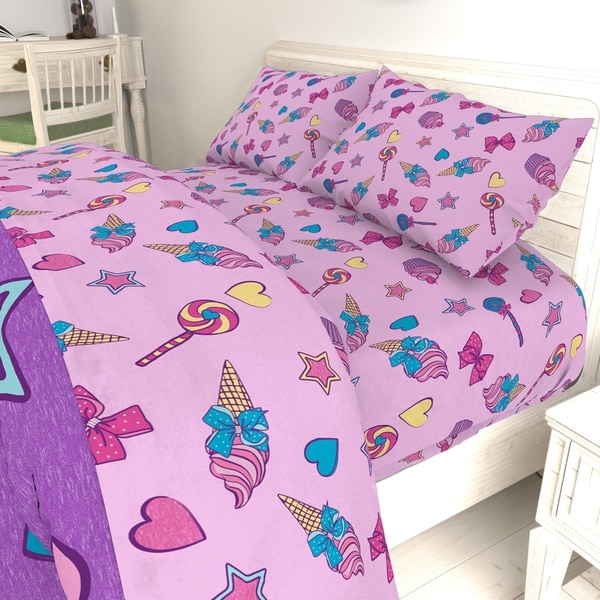 Twin Bedding Sets For Girls JoJo Siwa Full Unicorn Comforter Bows Hearts Kids 2p 