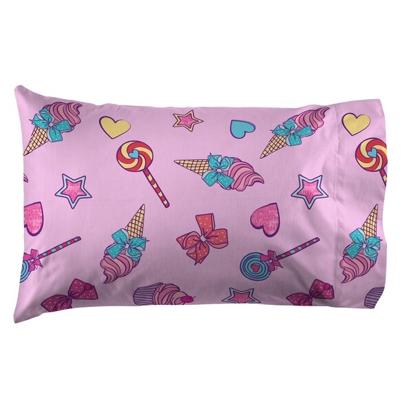 Nickelodeon JoJo Siwa Twin Reversible Comforter and Bed Sheet Set 4pcs 