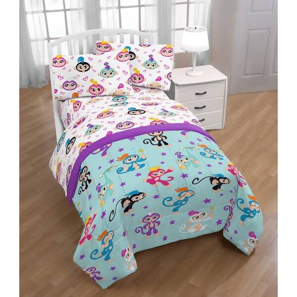 Shop Fingerlings Monkey Around 4 Piece Twin Bed Set On Sale