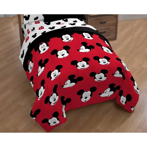 Shop Disney Mickey Mouse Cute Faces Reversible Twin Comforter On