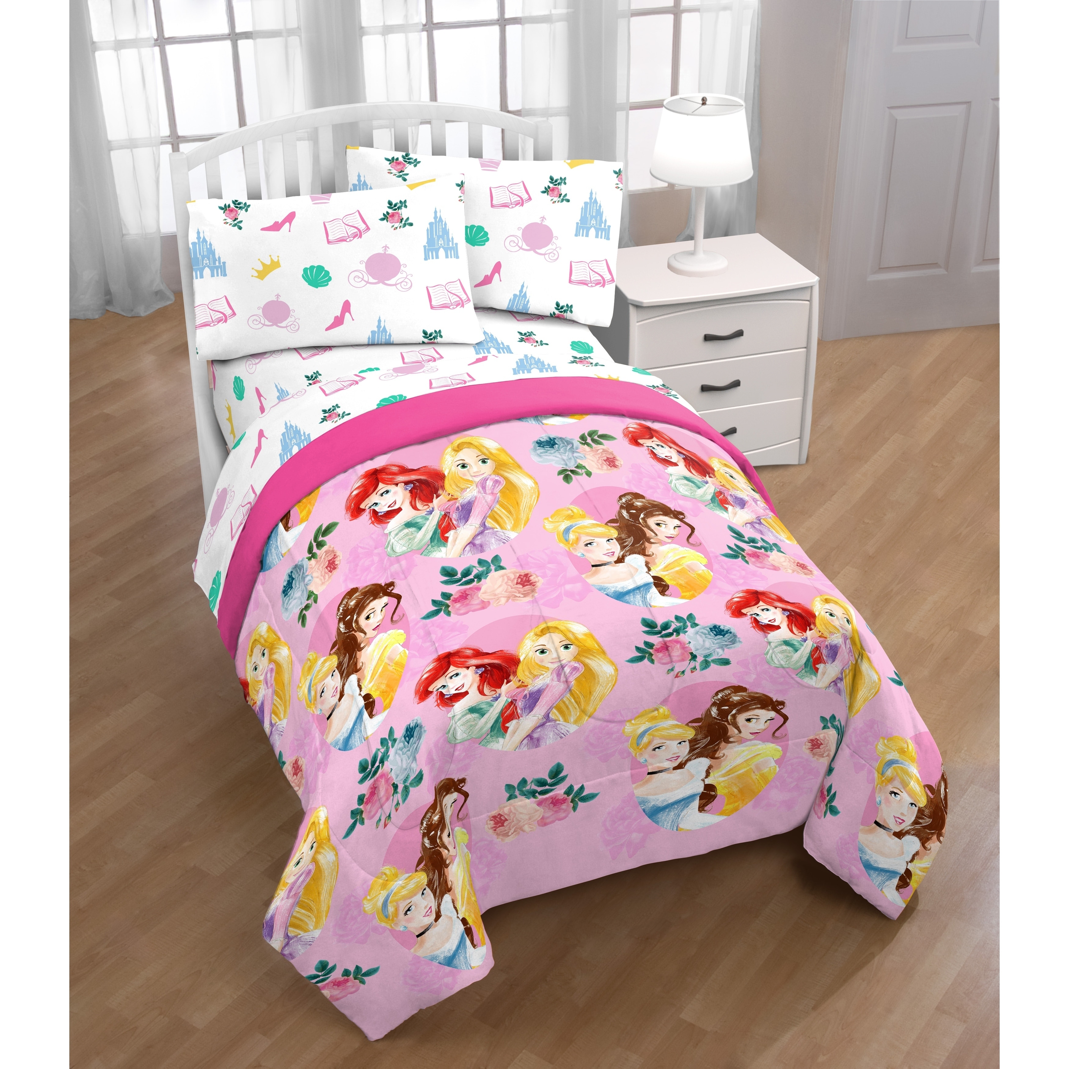 Shop Disney Princess Sassy 4 Piece Twin Bed Set On Sale