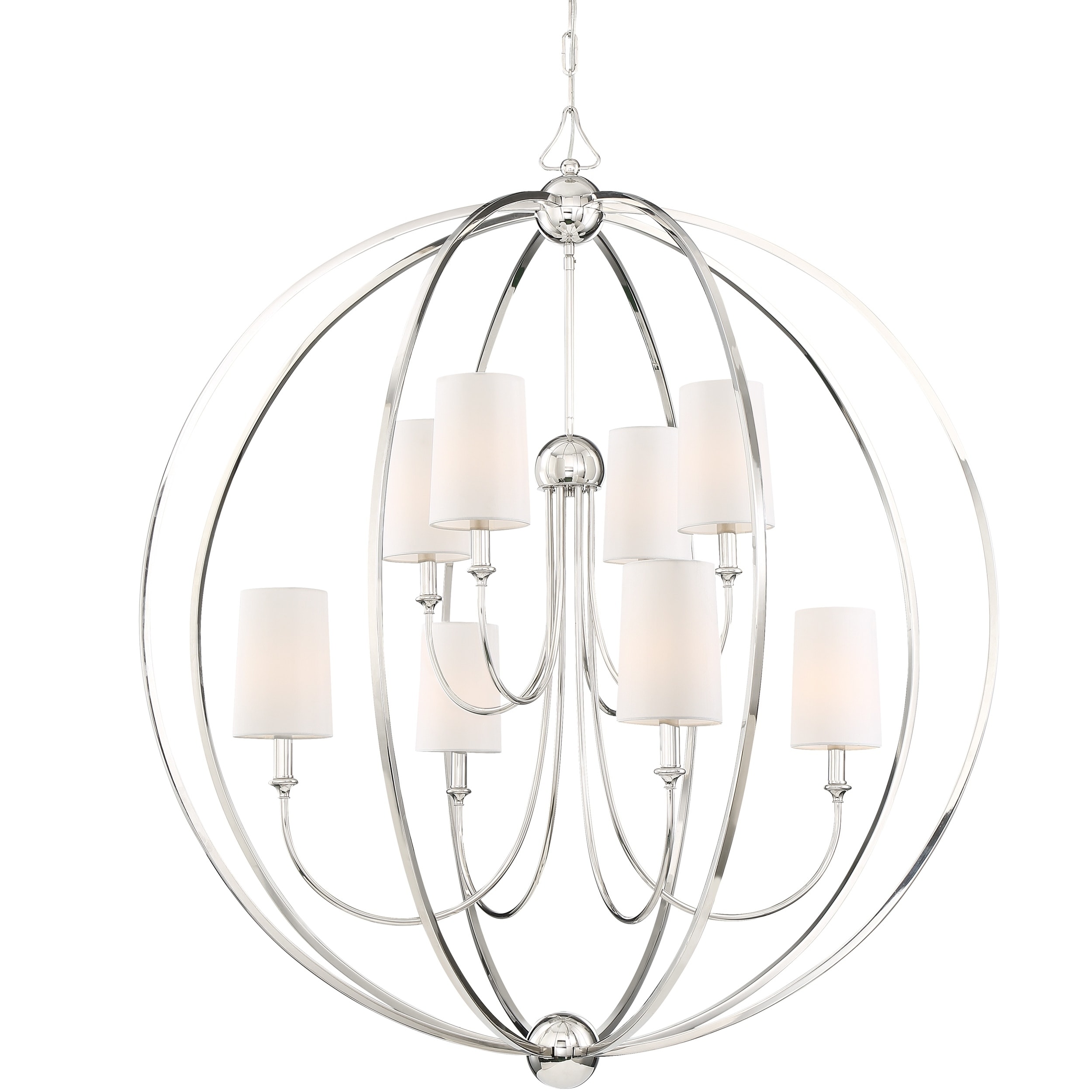 Crystorama Sylvan 8-light Polished Nickel Chandelier - Chandeliers For Bedrooms by Overstock.com