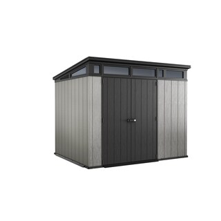 Keter DUOTECH Artisan 9 ft. x 7 ft. Large Durable Resin Outdoor Storage Shed With Floor and Modern Styling