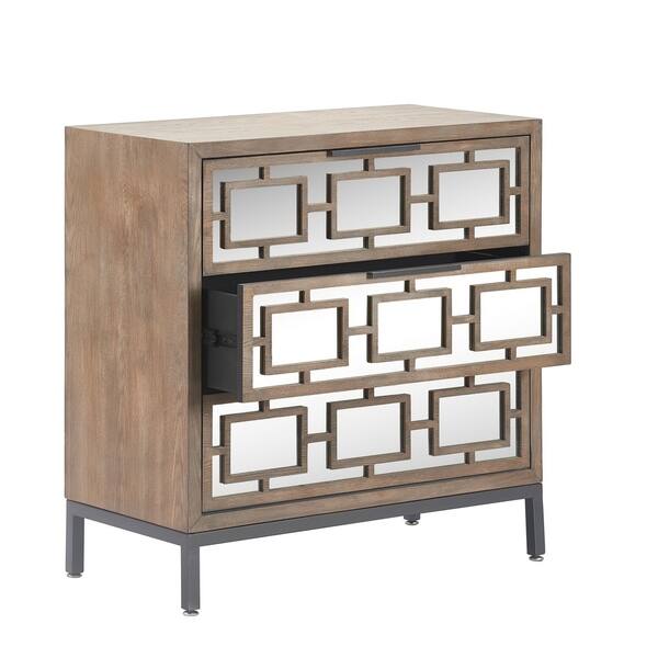 Shop Tommy Hilfiger Hayworth 3 Drawer Mirrored Chest Ash Gray