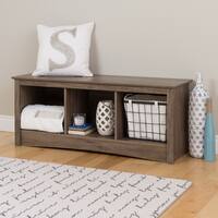 The Gray Barn Joyful Kangaroo Drifted Grey Wood Cubby Bench