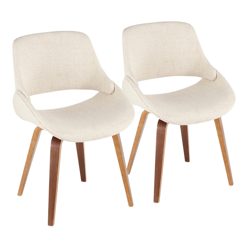 Carson Carrington Svellingen Mid-Century Modern Cross Frame Bent Wood Chair (Set of 2) - Cream