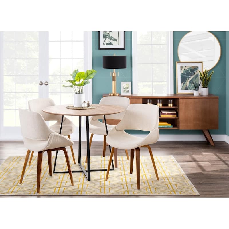 Carson Carrington Svellingen Mid-Century Modern Cross Frame Bent Wood Chair (Set of 2)