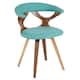 Option Teal Fabric/Walnut